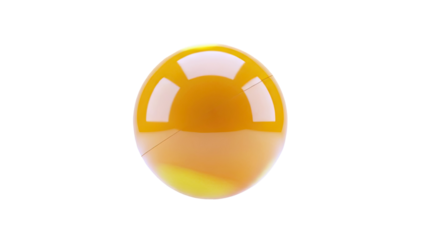 Glossy Orange Sphere with Yellow Gradient