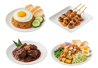 Delicious Indonesian Food Platter Assortment.
