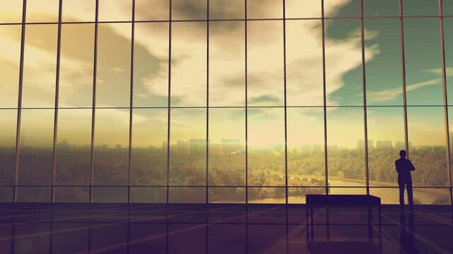 This video features business people's back views, showcasing corporate teamwork and cooperation, embodying the win-win spirit of business partnership and mutual benefit for enterprise success