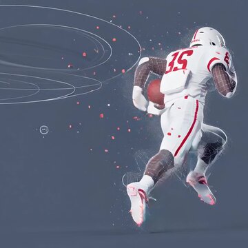 The video shows a basketball player running