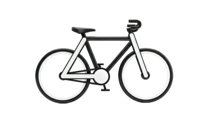 Minimalist Black and White Bicycle