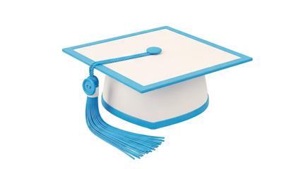 Graduation Cap with Blue Tassel