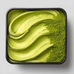 Smooth matcha green tea ice cream gelato food photography