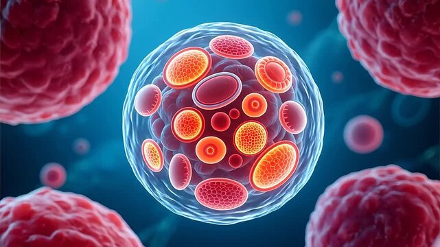 Cellular structure with organelles