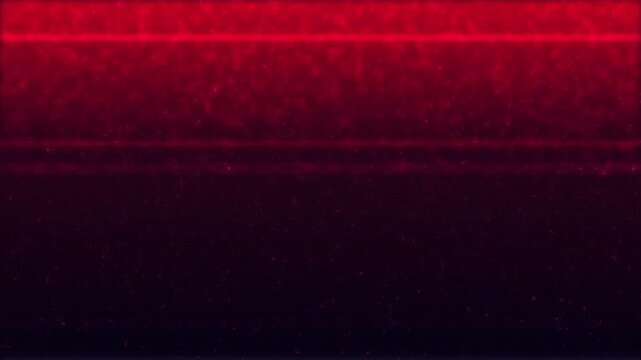 Vintage vhs retro red glitch effect with static noise and flickering scan lines moving across a gradient background
