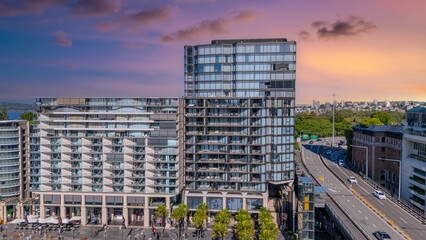 21 January 2026 Aerial Drone View of Sydney Harbour Circular Quay on a nice Summer day beautiful Sky in Sydney NSW Australia