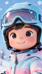 little boy with snowboard