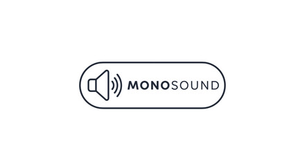 Fototapeta premium Monosound Logo with Speaker Icon Design.