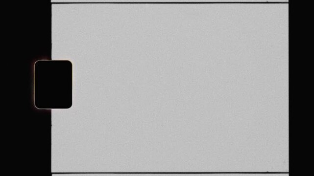Vintage Cinematic 8mm Analog Film Overlay with Celluloid Grain, Sprocket Edges, Dust and Worn Film Frame