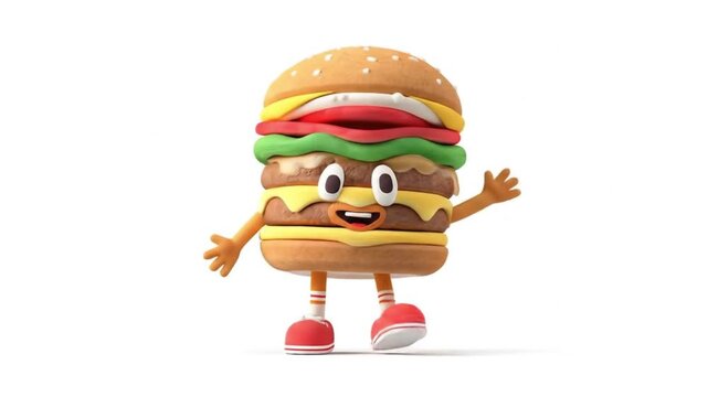 3d model of cartoon character burger