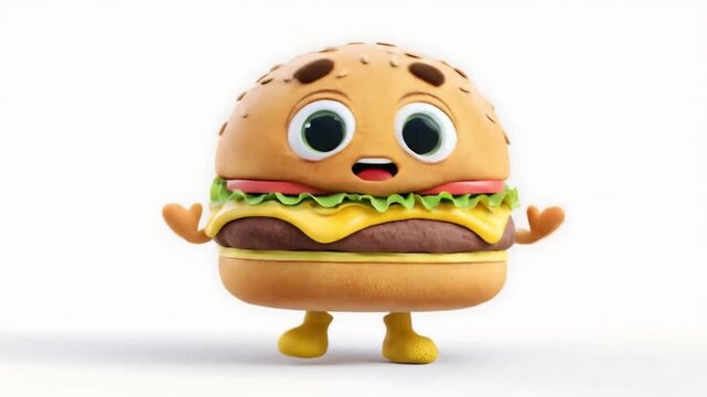 3d model of cartoon character burger