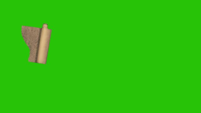 Another short translucent masking tape strip animated in stop motion on green screen, natural torn edges for realistic tape overlays.