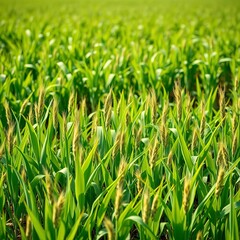 Obraz premium Biofuel crops growing in a field, representing organic energy generation, green, crops