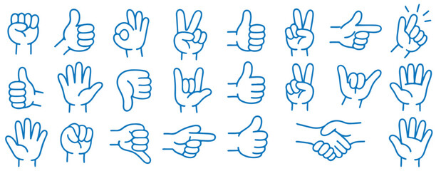 Mega set of Cartoon comic hands gestures with different signs and symbols, doodle-style human arms showing various poses, perfect for comic illustrations, educational graphics, social media design © Top