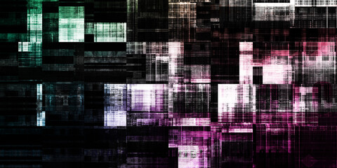 Digital Technology Corruption Abstract Distorted Background Design