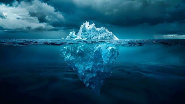 Iceberg Underwater Ocean Scene Photography.