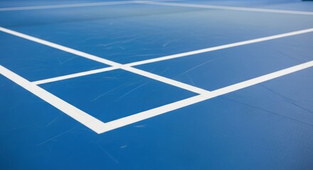 Blue Tennis Court Surface.