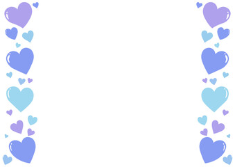 かわいい手書きのハートのフレーム