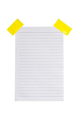 Note paper isolated on white background