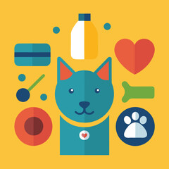 cat and dog with bone