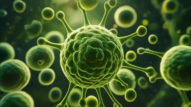 Zoom transition from whole plant in nature to micros