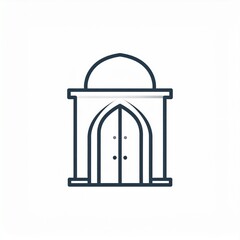 Minimalist Black Padlock Icon on White Secure Access Concept Vector Illustration