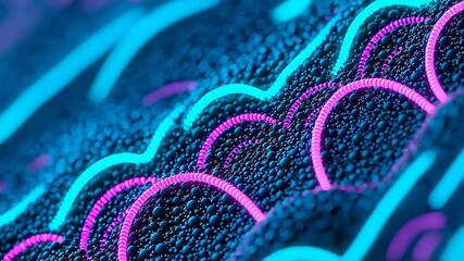 Abstract neon lines on textured surface - Powered by Adobe