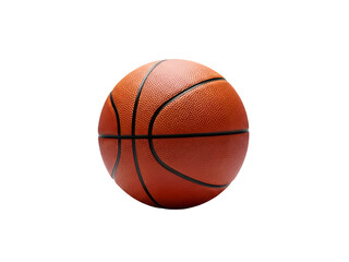 Fototapeta premium Classic Orange Basketball on White Background On White Background, Isolated on Transparent Backgr...