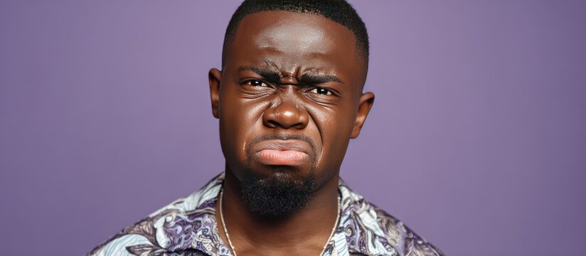 Man making a disgusted face.