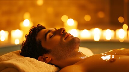 Relaxing hot tub soak with soothing candles in tranquil bathroom ambiance for ultimate unwinding.