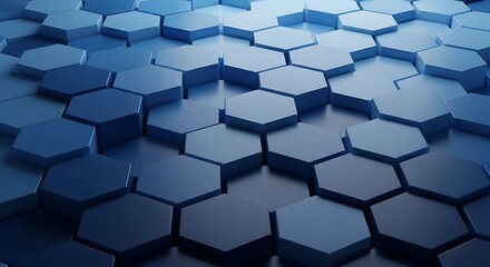 Modern Blue Hexagon Geometric Pattern for Digital Abstract Technology Background