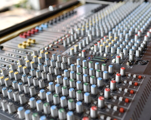 Analog mixer with manual knobs, multiple inputs, clear sound control, durable build, simple interface, ideal for live or studio audio