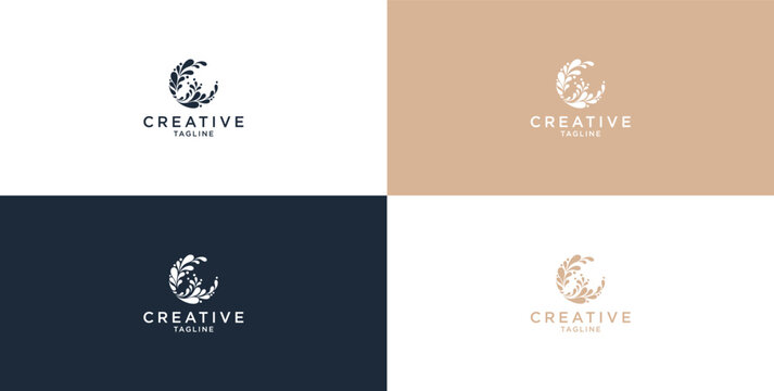 Water drop logo design with splash effect.