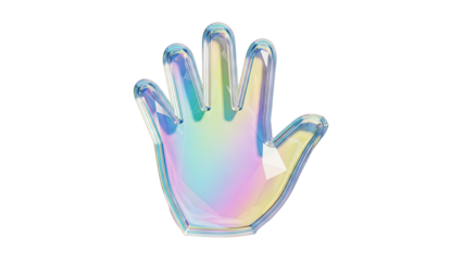 Iridescent Hand Sculpture