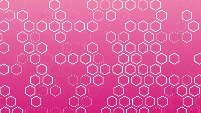 Abstract Pink Hexagon Pattern Background with Gradient Effect.