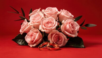 Romantic Roses and Wedding Rings