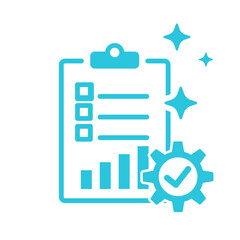 Plan icon, Isolated on white, Blue Icon