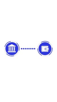 Bank to Wallet Fund Transfer Animation with Success Checkmark &ndash; Digital Payment Concept