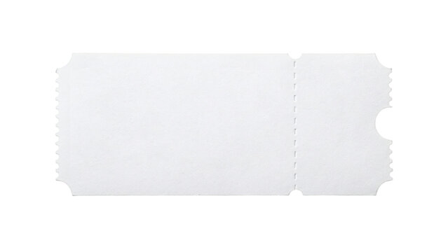 Ticket stub blank isolated on transparent background