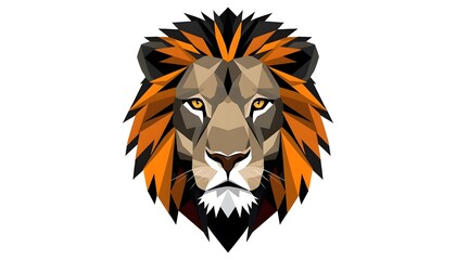 Colorful Lion Head Logo