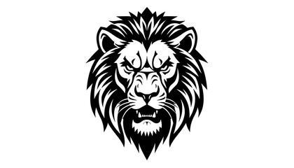 Lion Head Line Art