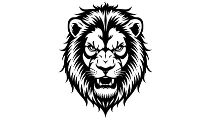Black Lion Head Icon