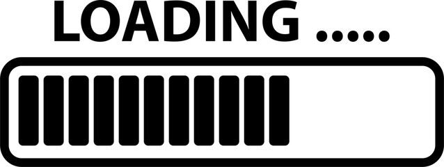 progress loading bar icon for graphic design, logo, web site, social media, mobile app, ui illustration