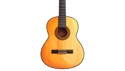 Obraz premium Classic Acoustic Guitar with Light Wood Tone.