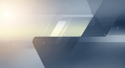 Abstract digital design with geometric shapes and soft lighting