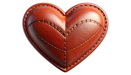 Brown Leather Heart Shaped Object.
