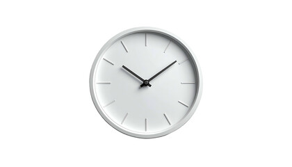 White Analog Clock Showing Time.