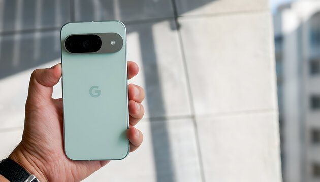 Sleman, Indonesia - January 22nd, 2026: a hand hold Google Pixel Smartphone