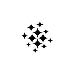 silver star on white background