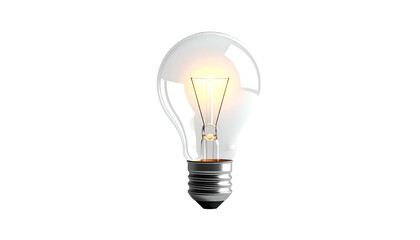 Glowing Light Bulb with Clear Glass.